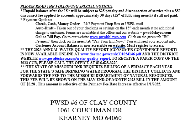 Picture April & May Back of Water Bill